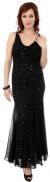 Main image of Spaghetti Strapped & Flared Formal Evening Dress